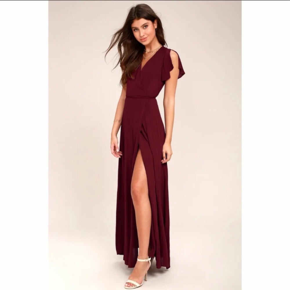 Lulus Heart of Marigold Wrap Maxi Dress